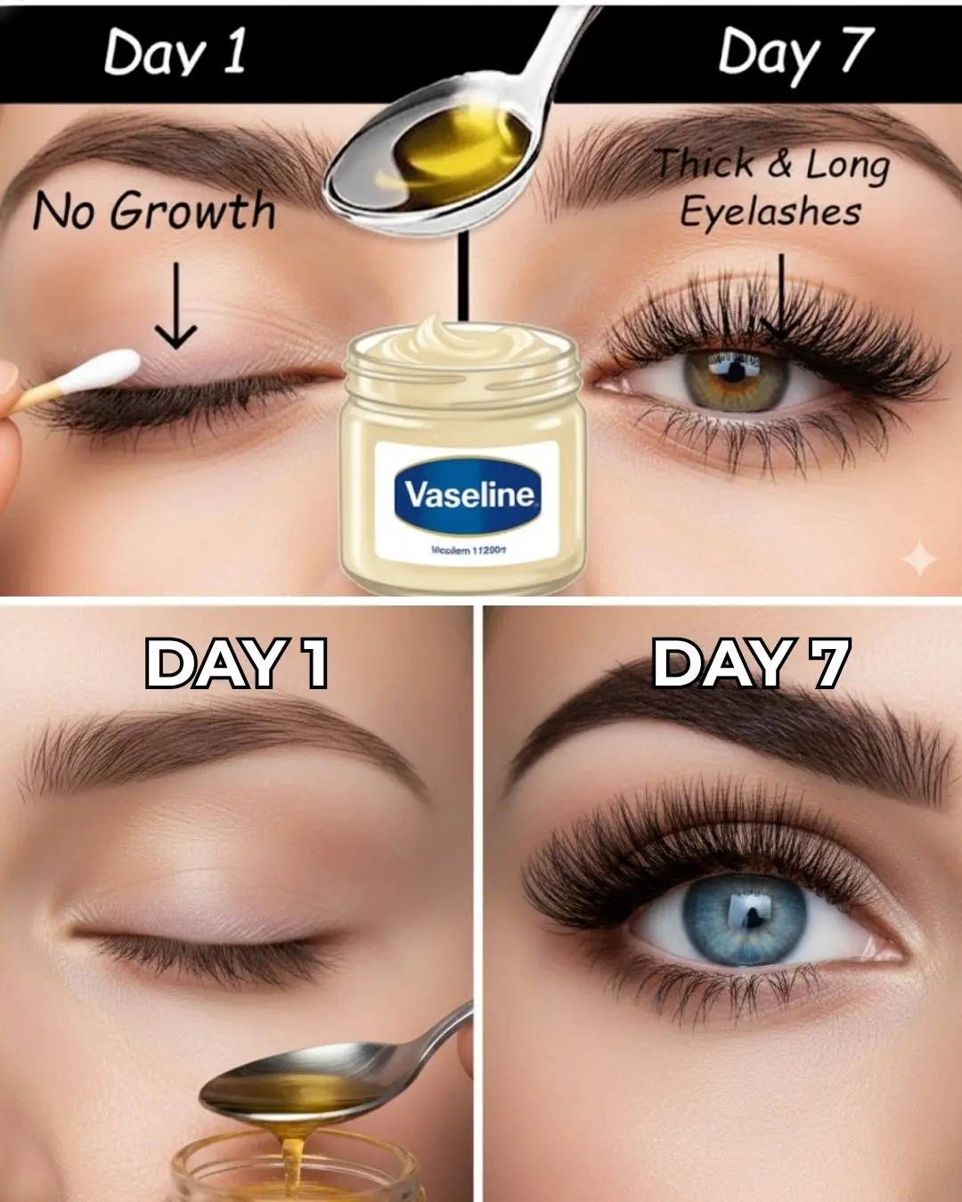 Use Vaseline This Way for 7 Days to Get Thick Eyebrows and Long Eyelashes