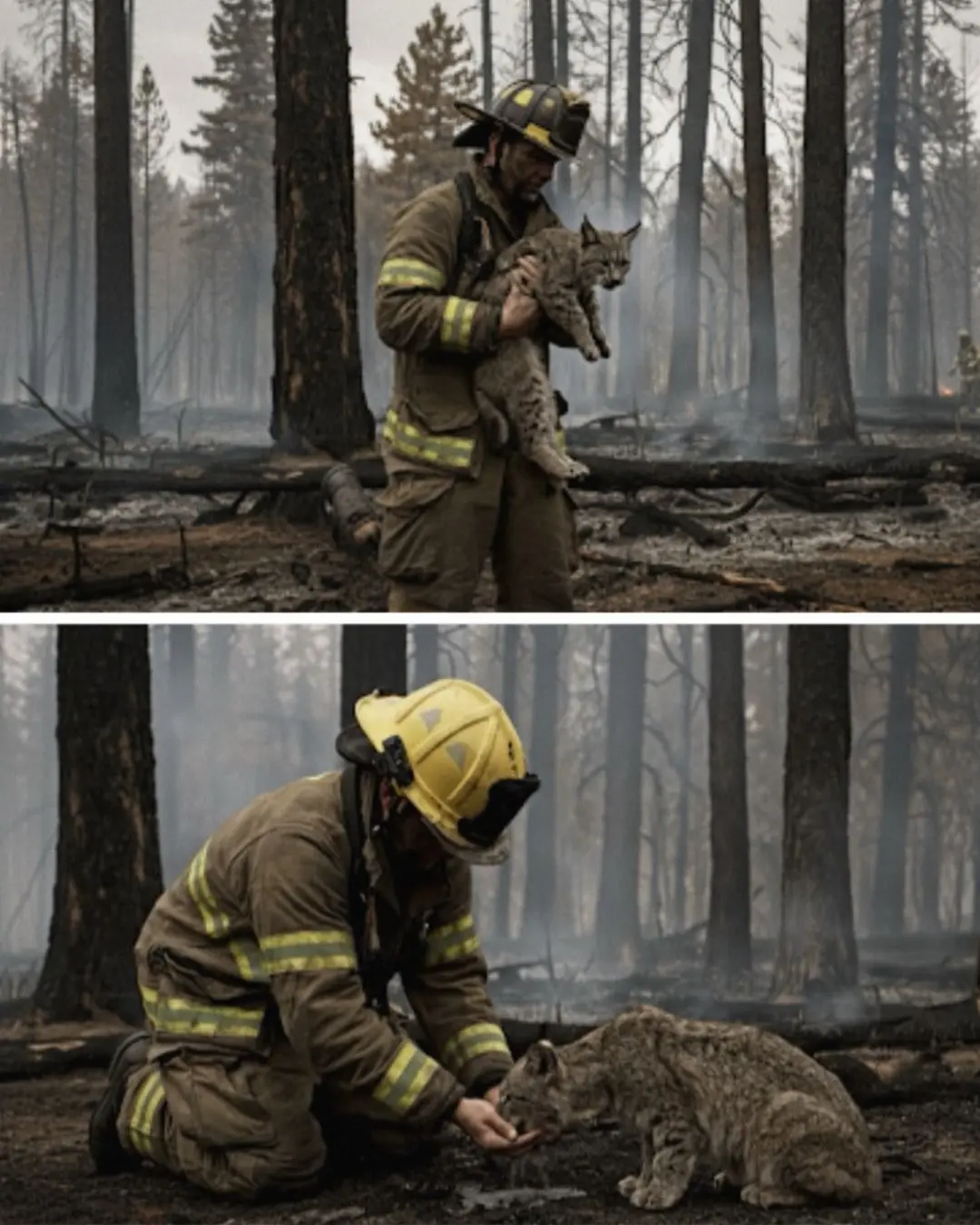 “Because That’s a Life”: Firefighter Risks Everything to Save a Bobcat