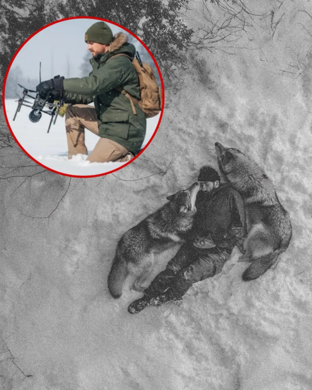 Saved by the Wild: The Man Who Survived a Snowstorm Thanks to Two Wolves