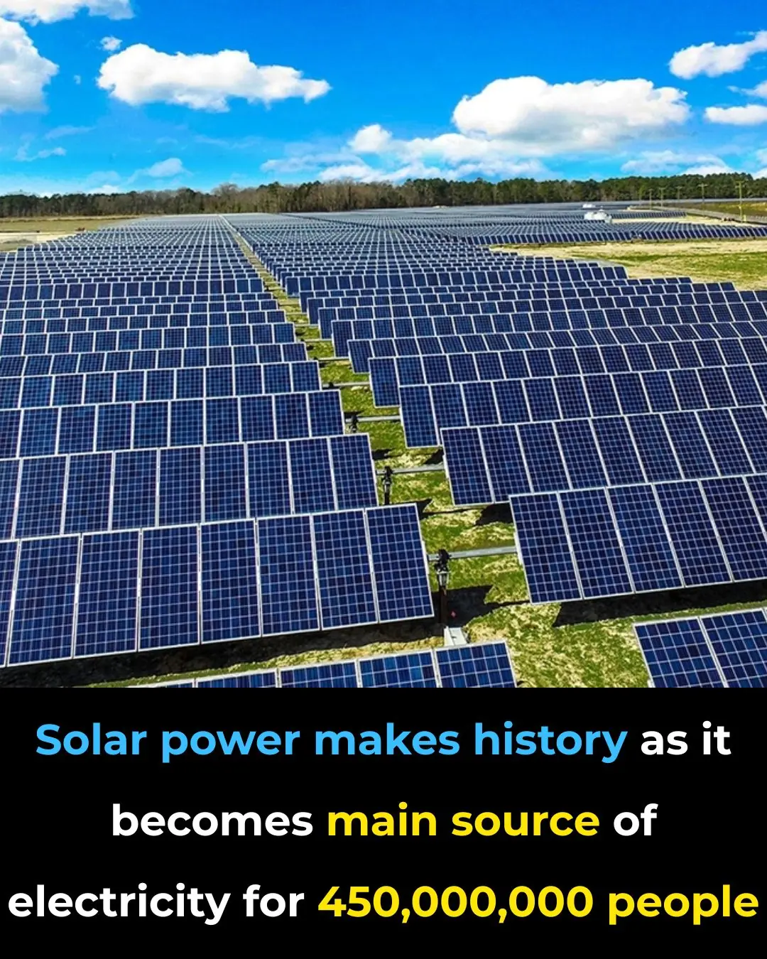 Solar power makes history as it becomes main source of electricity for 450,000,000 people