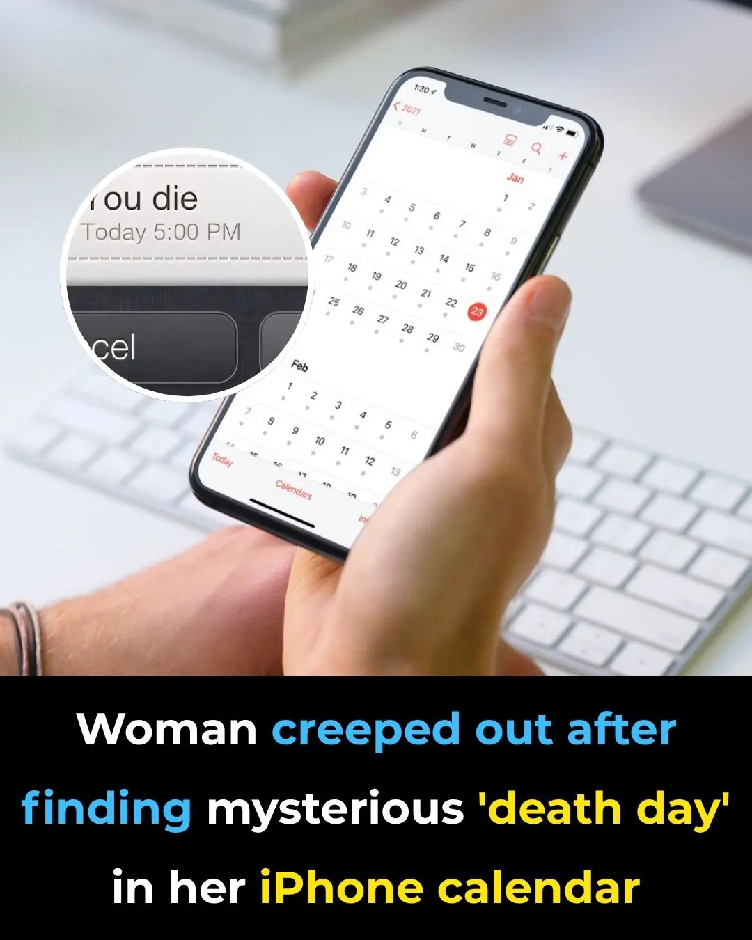 Woman creeped out after finding mysterious 'death day' in her iPhone calendar