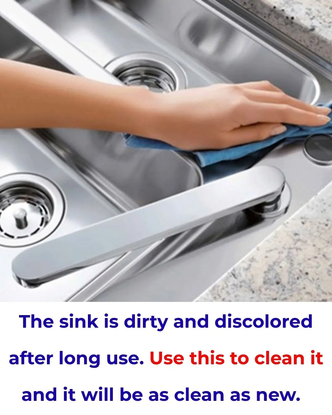 Over time, kitchen sinks can become stained and dull — use this to scrub and make it shine like new