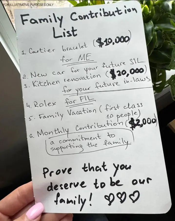 My Future MIL Handed Me a List of Gifts I 'Owed' Her to Be Accepted into the Family – So I Taught Her a Lesson She'll Never Forget