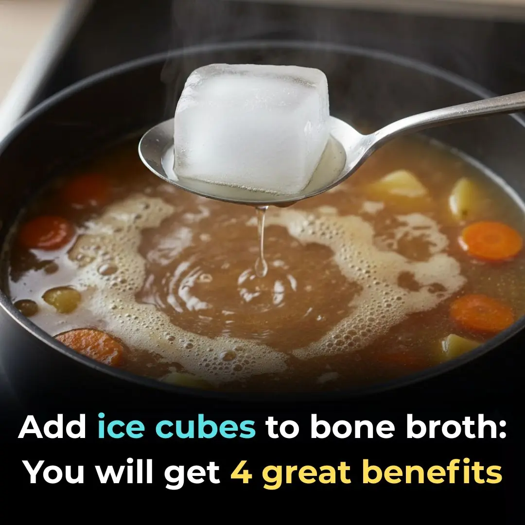 Add ice cubes to bone broth: You will get 4 great benefits