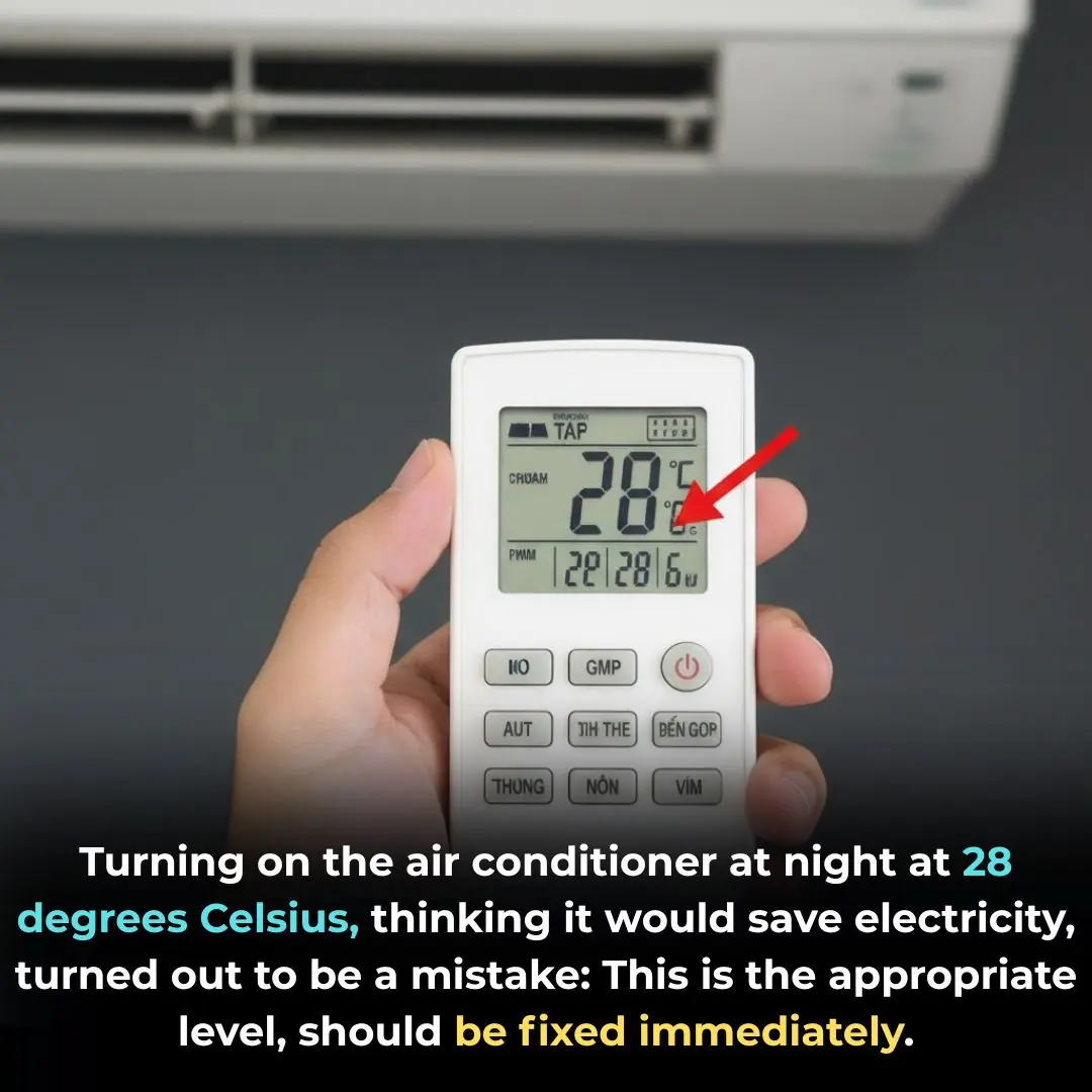 Turning on the air conditioner at night at 28 degrees Celsius, thinking it would save electricity, turned out to be a mistake: This is the appropriate level, should be fixed immediately.