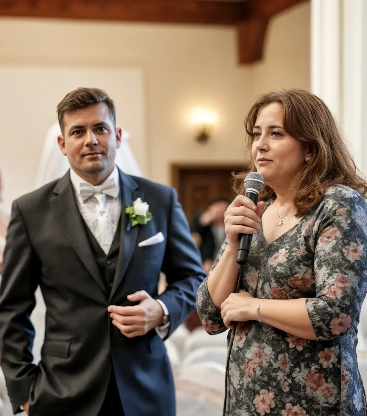 At the wedding, the son called the mother of his bride a homeless woman… But as soon as she took the microphone, the in-laws were stunned