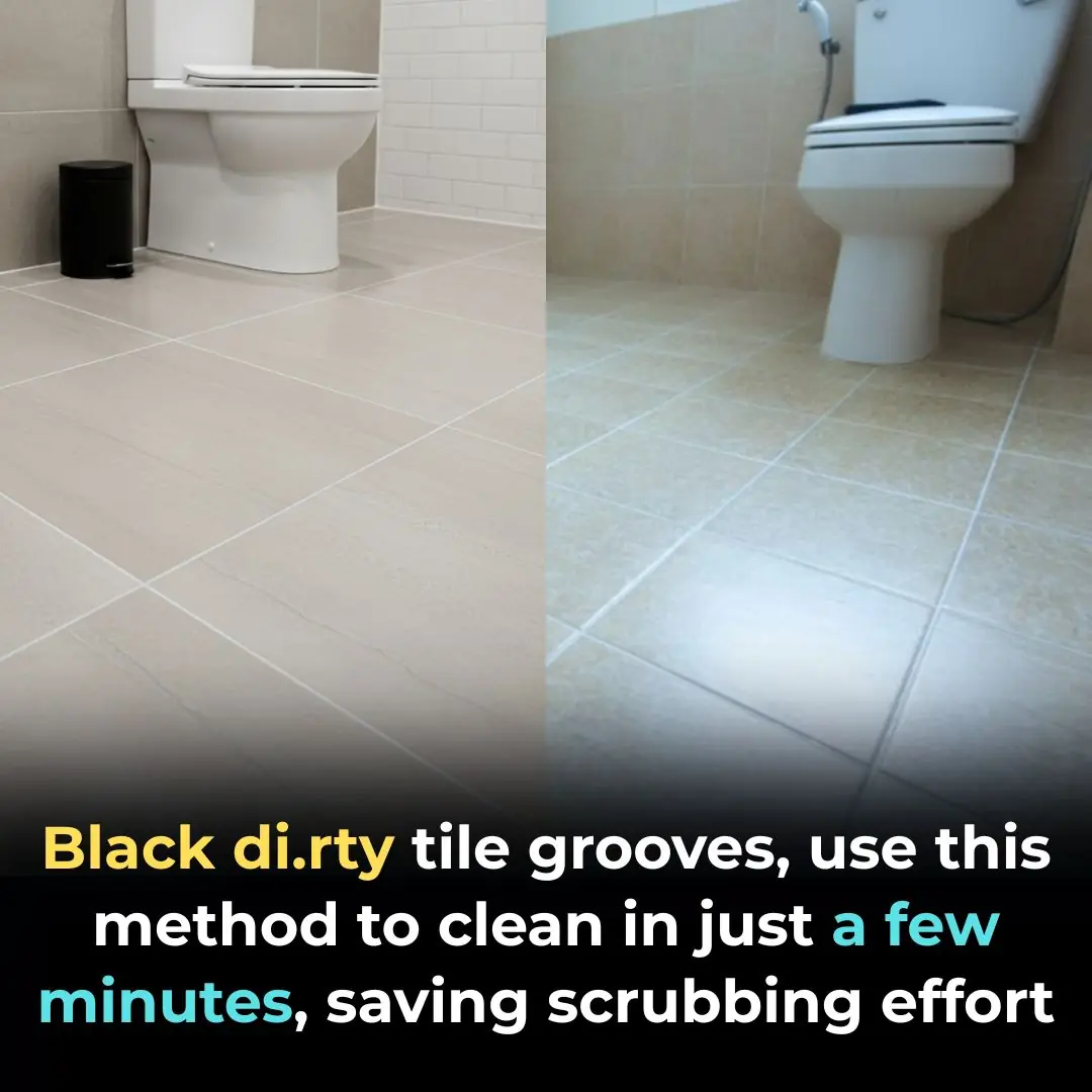 Black dirty tile grooves, use this method to clean in just a few minutes, saving scrubbing effort
