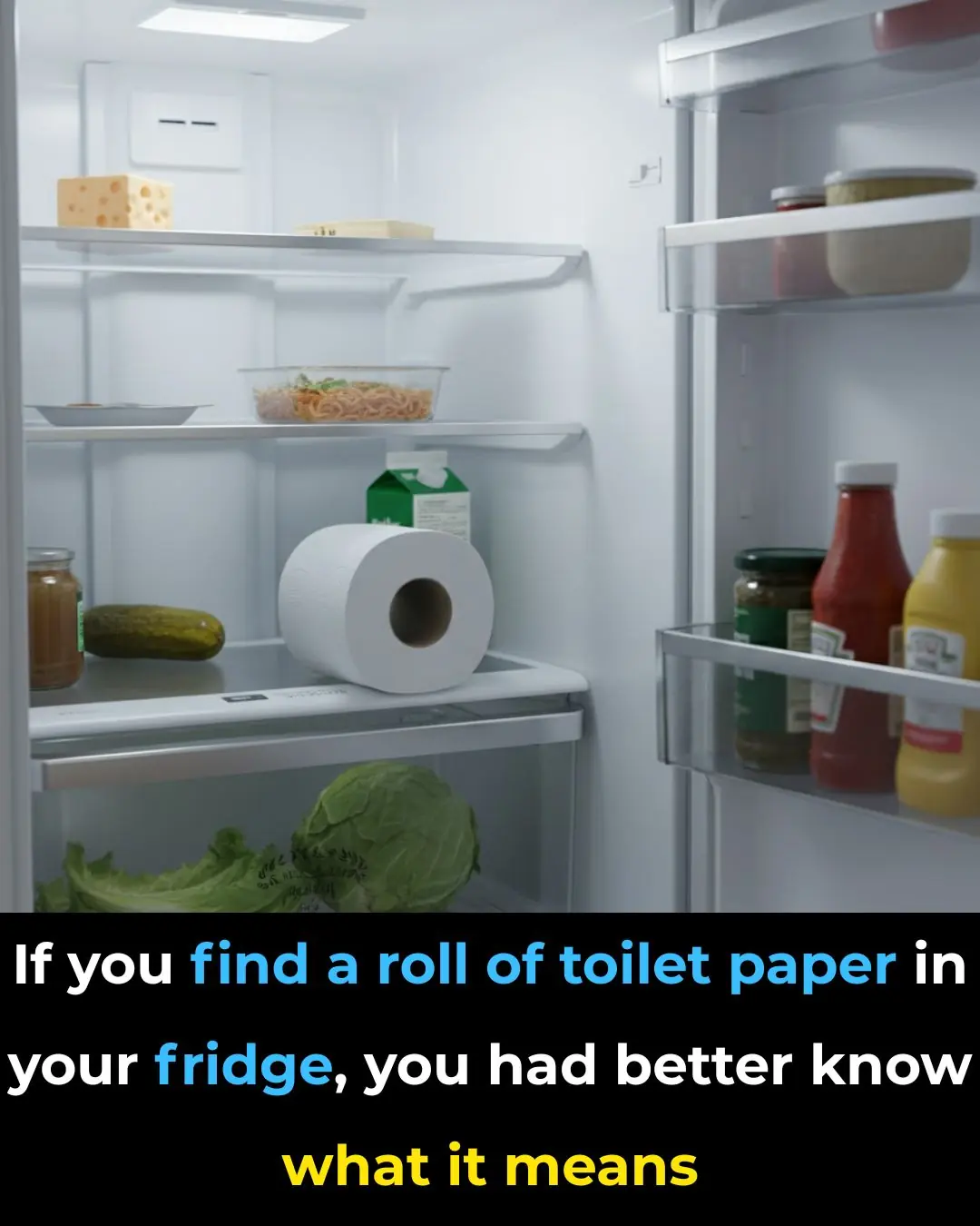 If you find a roll of toilet paper in your fridge, you had better know what it means