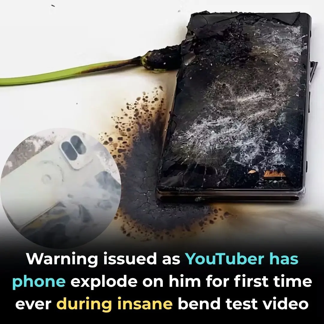 Published 10:25 15 Oct 2025 GMT+1 Warning issued as YouTuber has phone explode on him for first time ever during insane bend test video