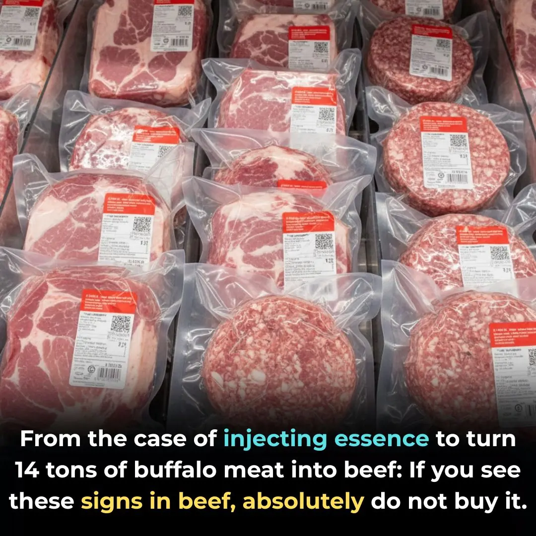 From the case of injecting essence to turn 14 tons of buffalo meat into beef: If you see these signs in beef, absolutely do not buy it.