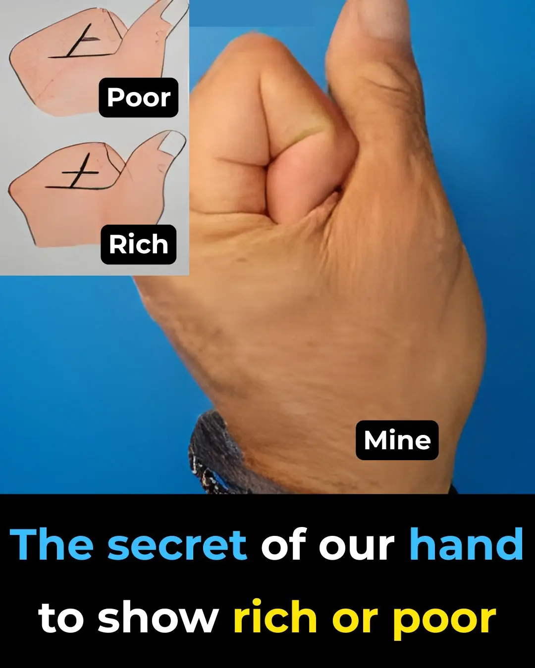 The Secret of Our Hand to Show RICH or POOR…