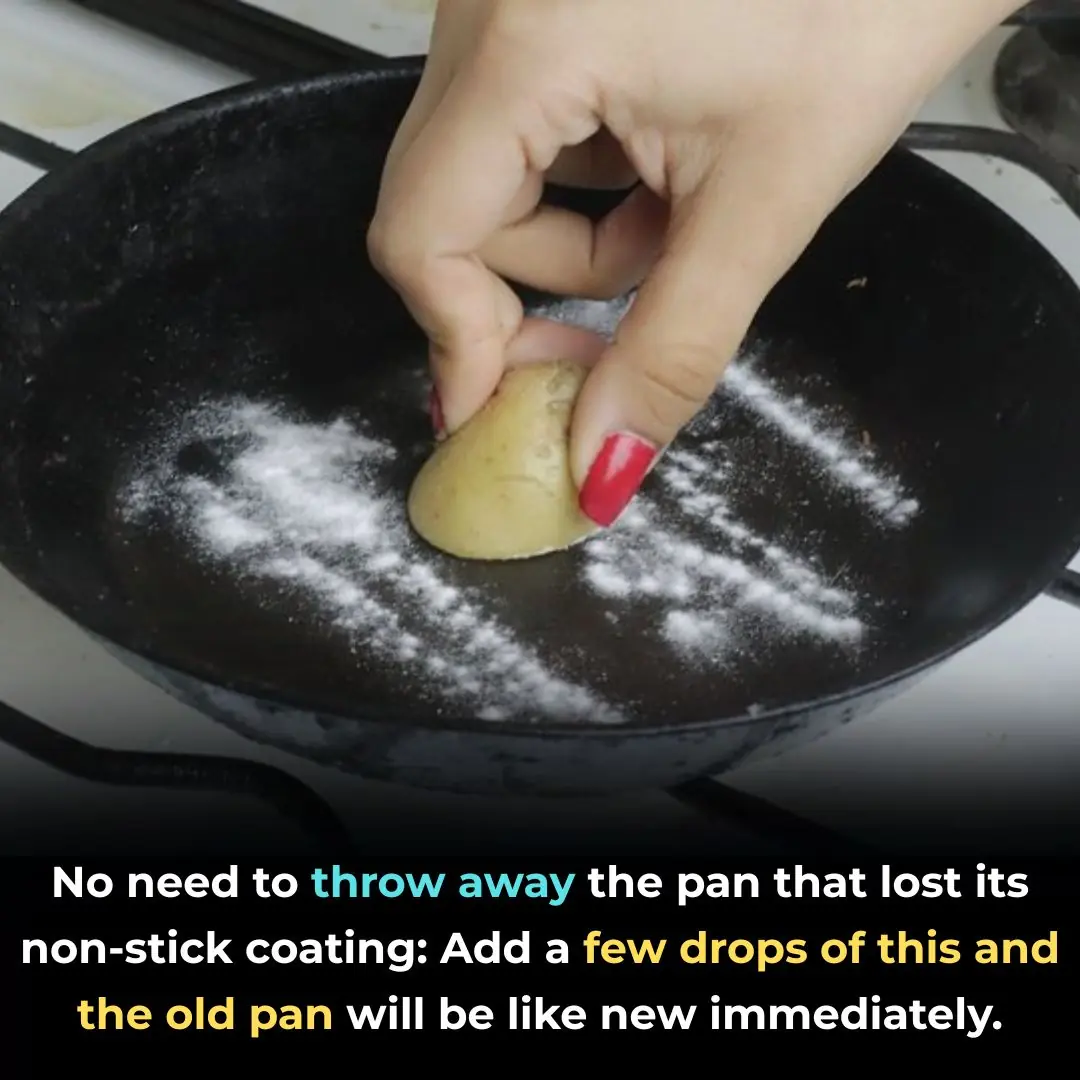 No need to throw away the pan that lost its non-stick coating: Add a few drops of this and the old pan will be like new immediately.