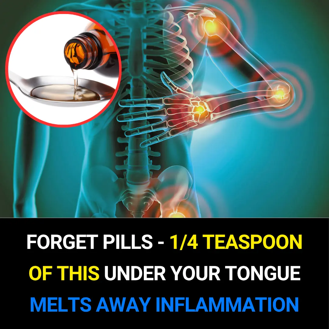 Forget Pills! Just 1/4 Tsp of This Under Your Tongue Melts Away Inflammation