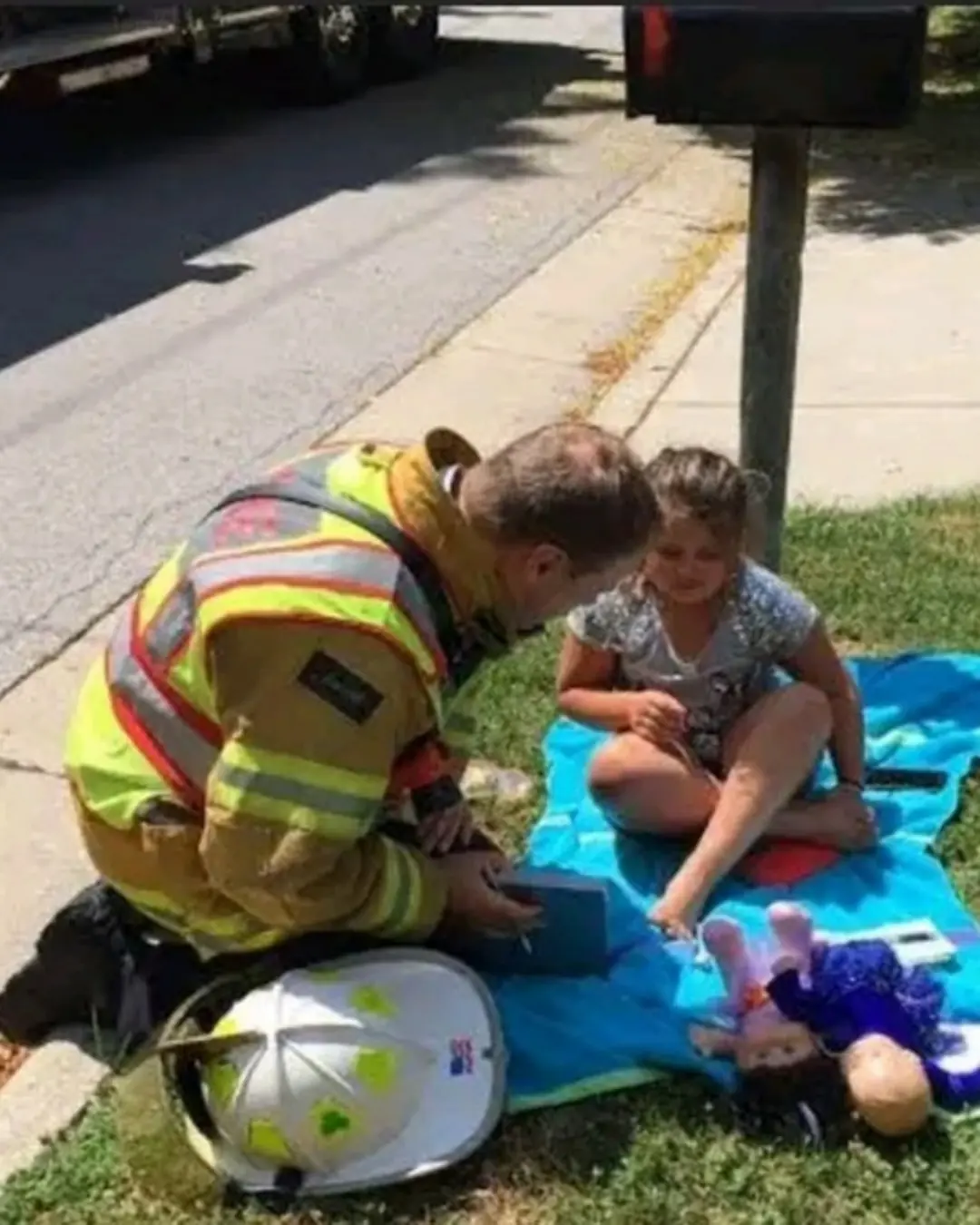 The Firefighter Who Sat Down on the Blanket.