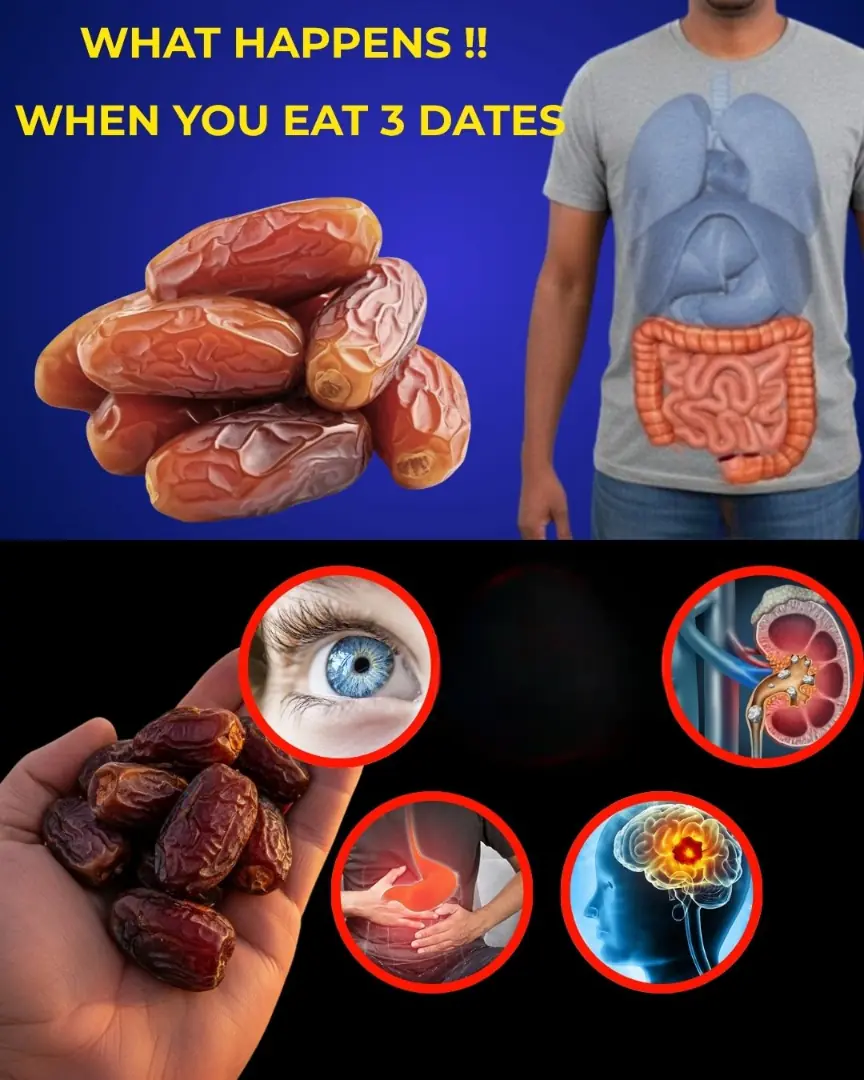 🌴 12 Surprising Benefits of Eating Just 3 Dates a Day – A Sweet Boost for Your Health