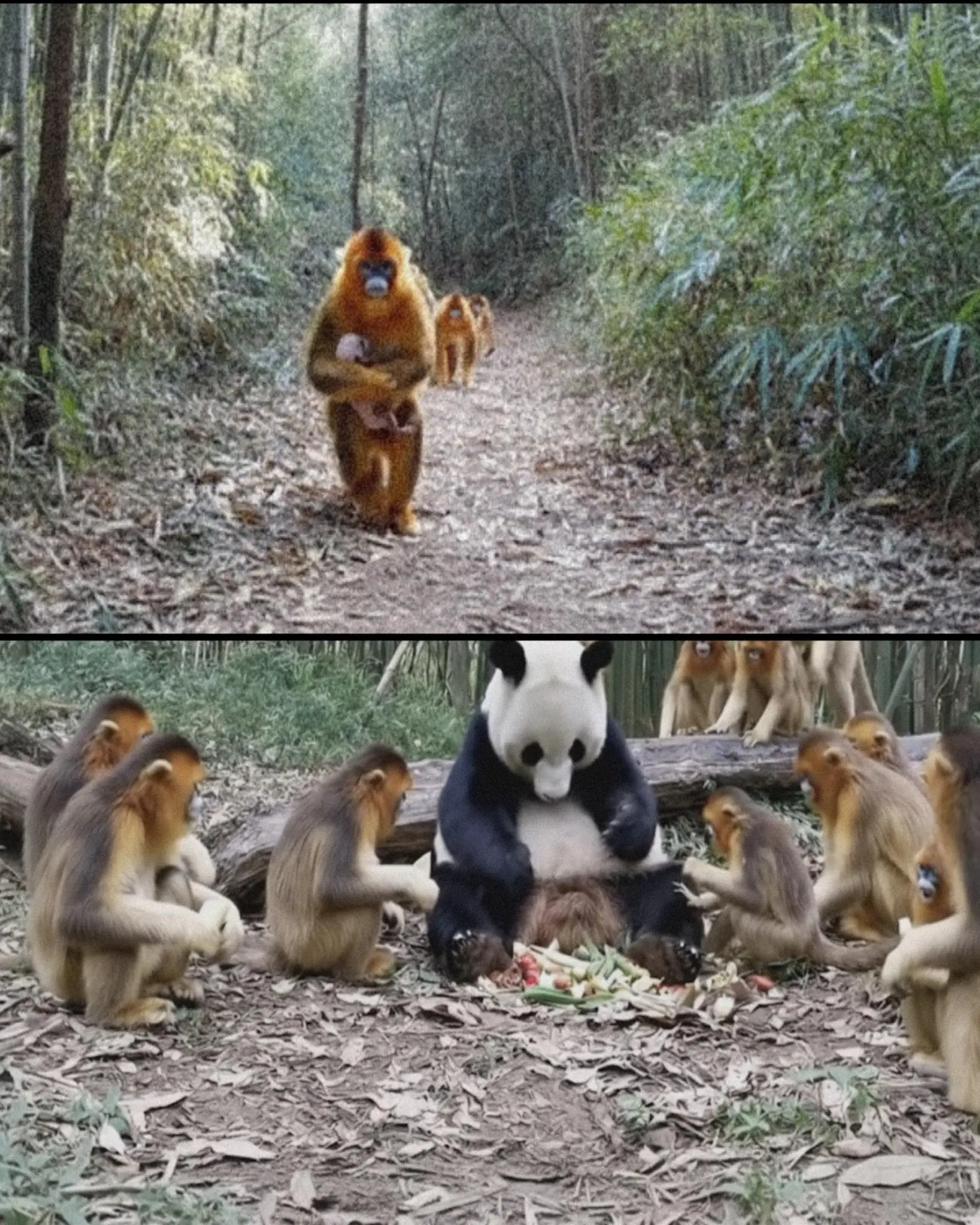 Monkeys Crown Panda as Their King — The Great Bamboo Forest Mystery