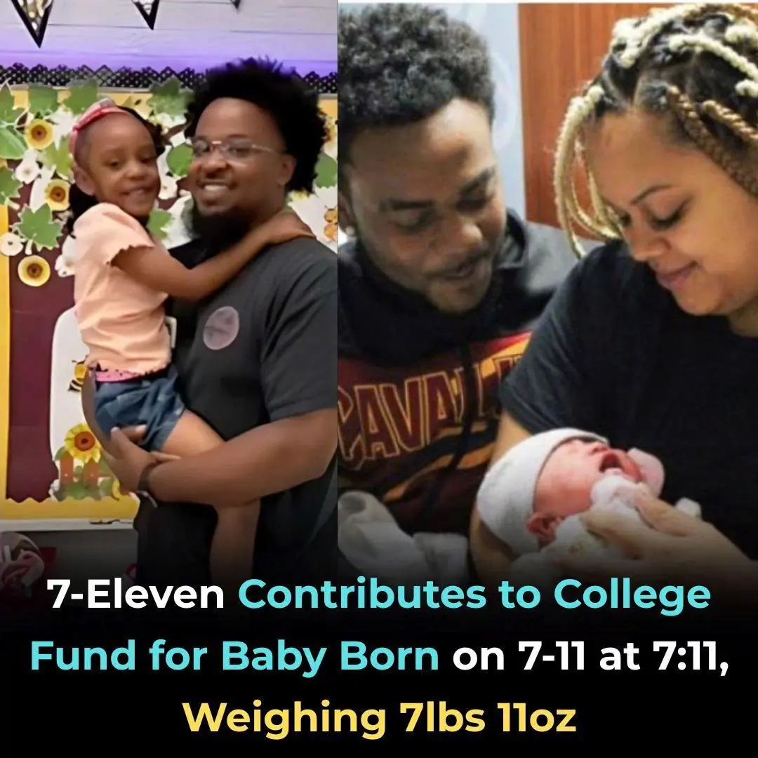 7-Eleven Contributes to College Fund for Baby Born on 7-11 at 7:11, Weighing 7lbs 11oz