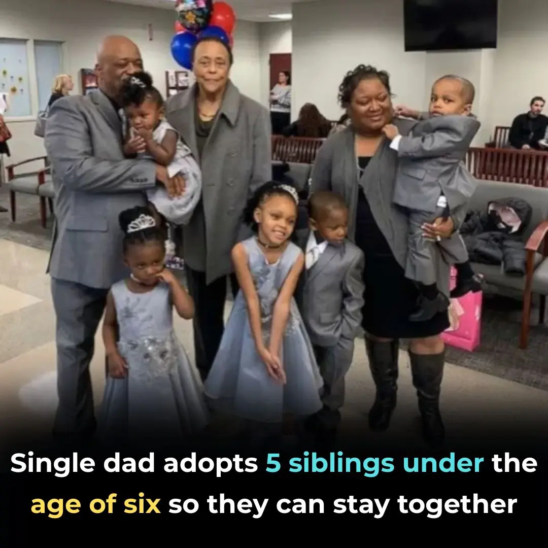 Single Dad Adopts 5 Siblings Under The Age Of Six So They Can Stay Together