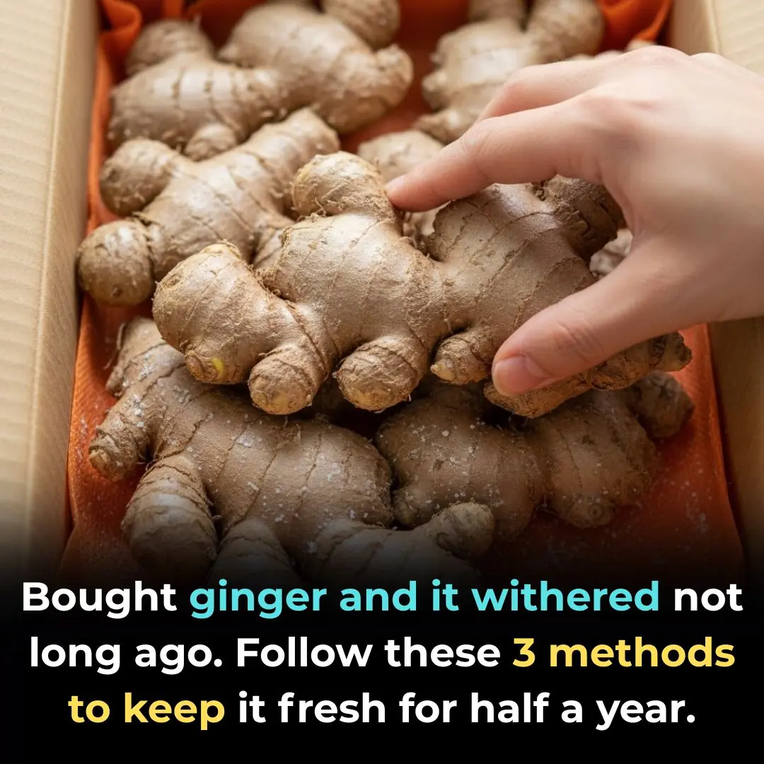 Bought ginger and it withered not long ago. Follow these 3 methods to keep it fresh for half a year.