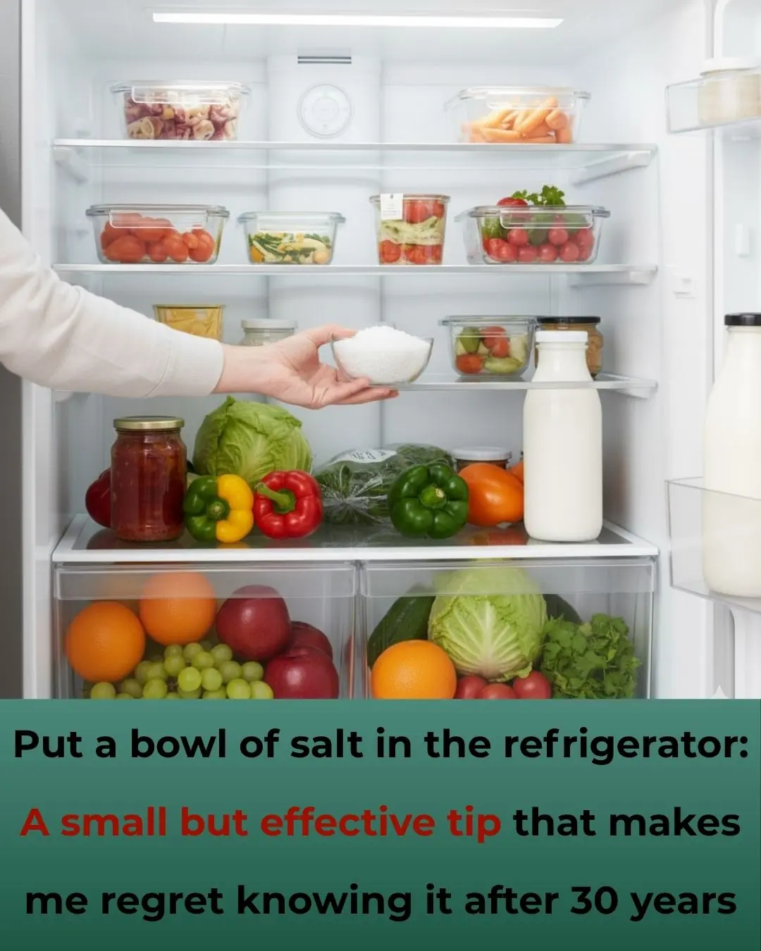 Put a bowl of salt in the refrigerator: A small but effective tip that makes me regret knowing it after 30 years
