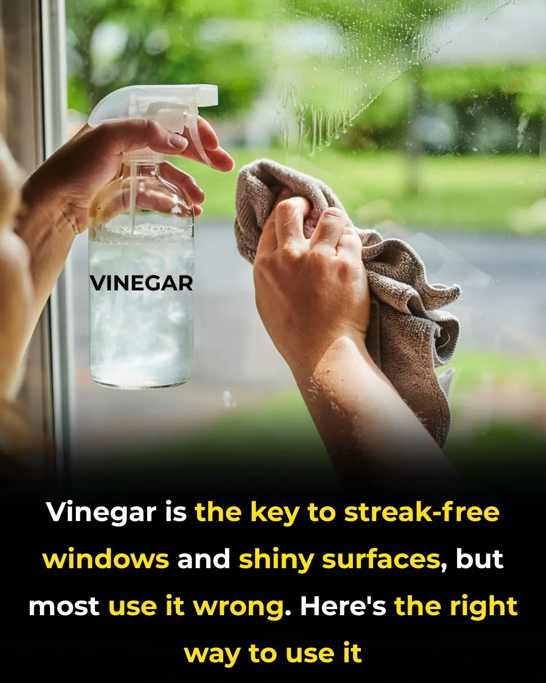 🪟 Vinegar Is the Key to Streak-Free Windows & Shiny Surfaces — But Most People Use It Wrong