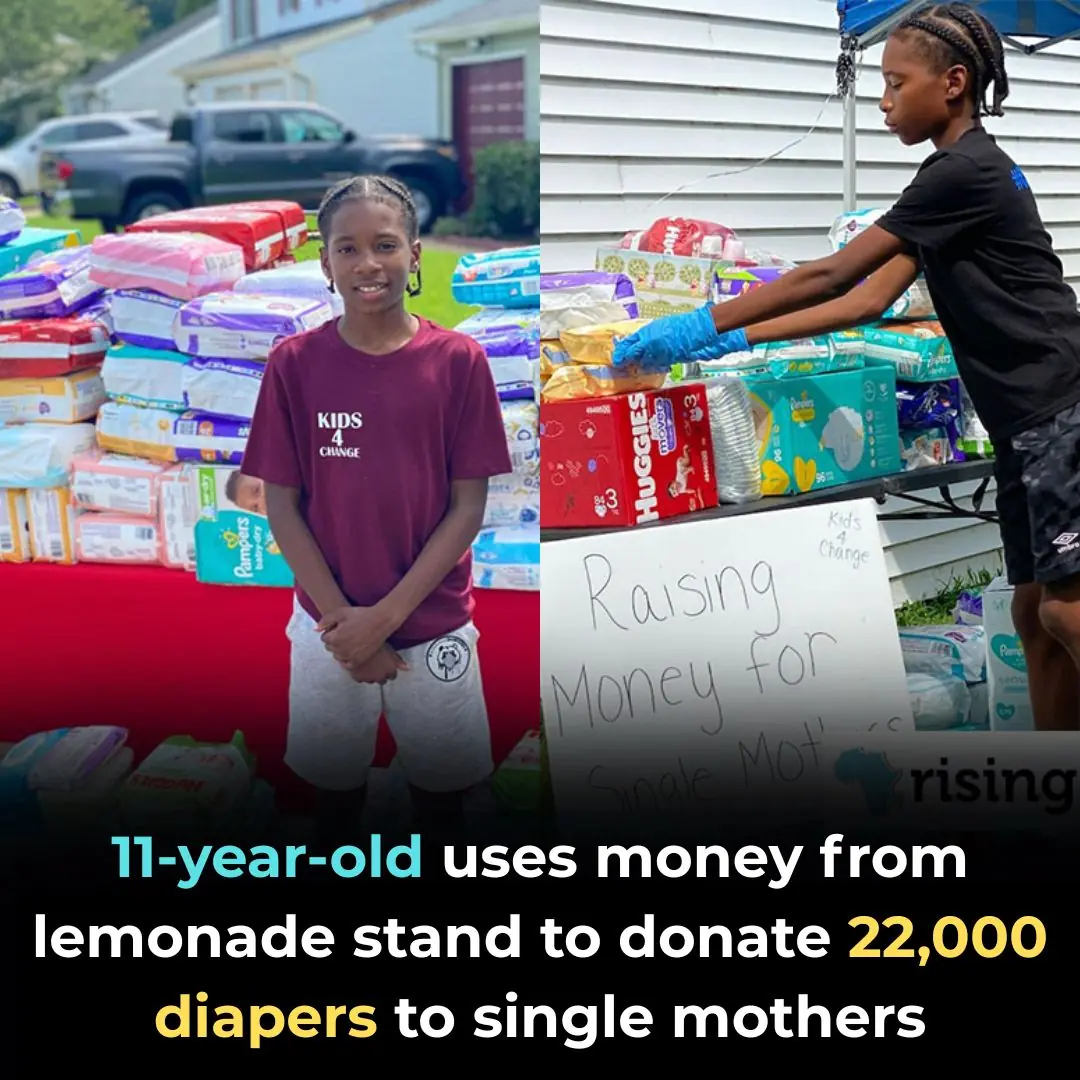11-Year-Old Uses Money From Lemonade Stand To Donate 22,000 Diapers To Single Mothers