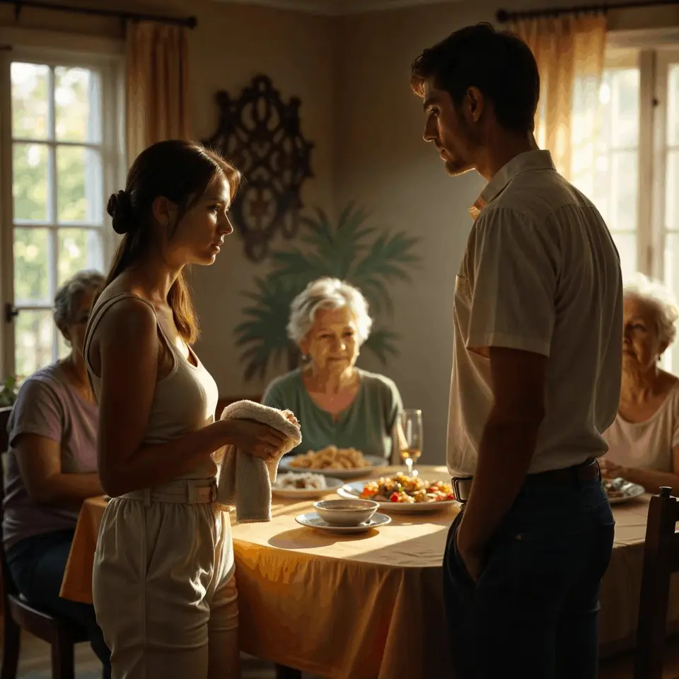 Why am I the one who has to feed, serve and entertain your guests?” the husband wondered, unable to grasp why his wife was so upset.