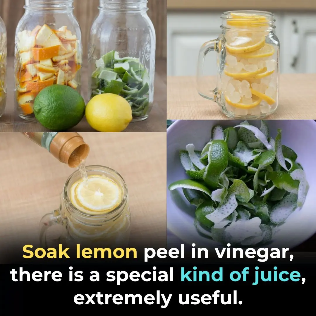 Soak lemon peel in vinegar, there is a special kind of juice, extremely useful.