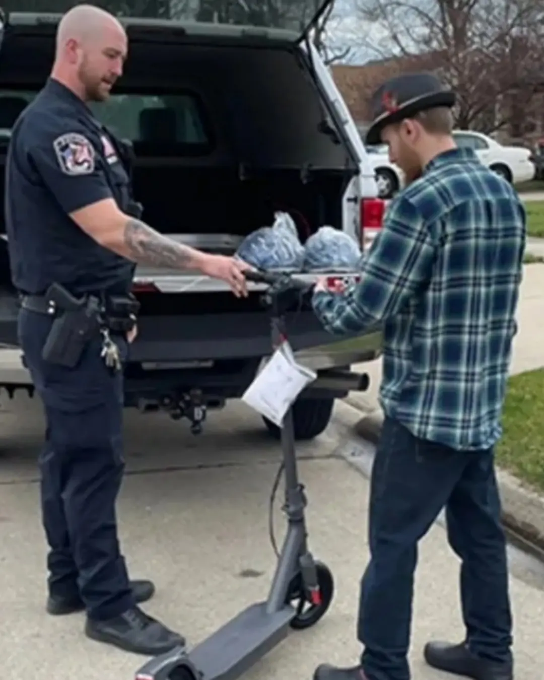 “Those Are All My Heroes”: Police Surprise Man with a New Scooter After His Was Stolen.