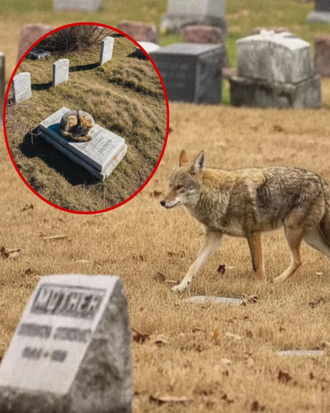 The Coyote at the Grave: A Bond That Survived Fire and Time