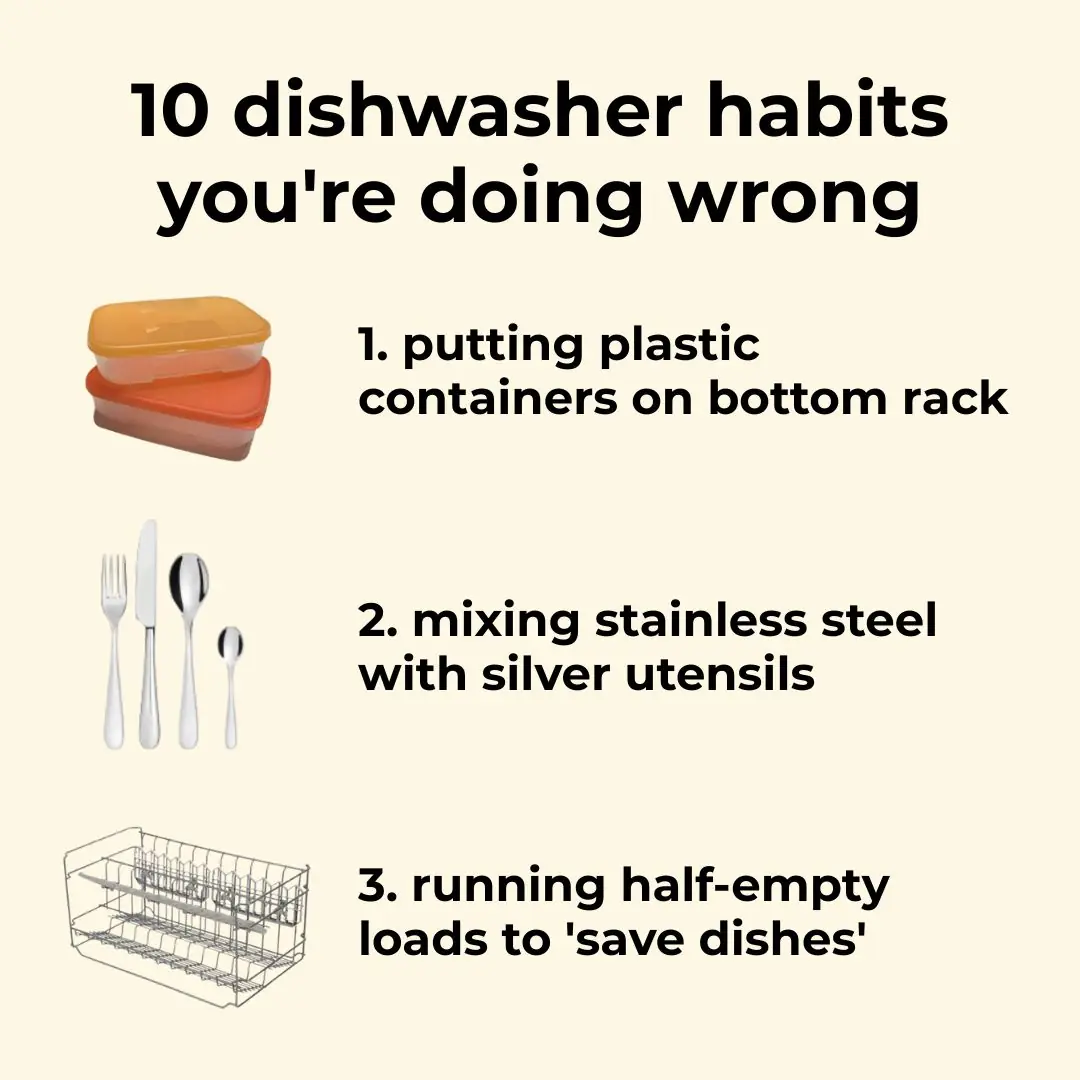 10 dishwasher habits you’re doing wrong
