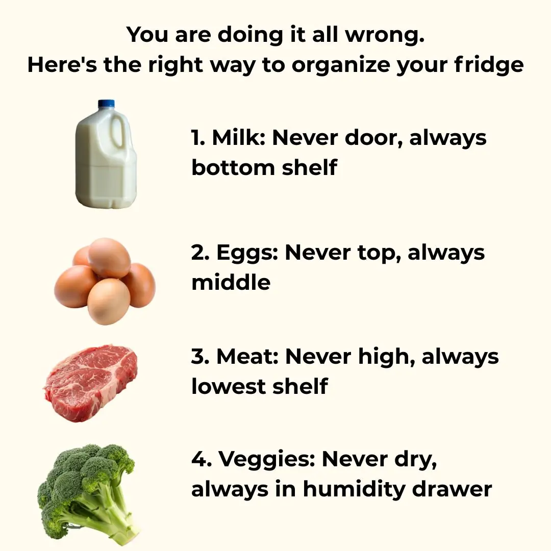 You are doing it all wrong. Here’s the right way to organize your fridge