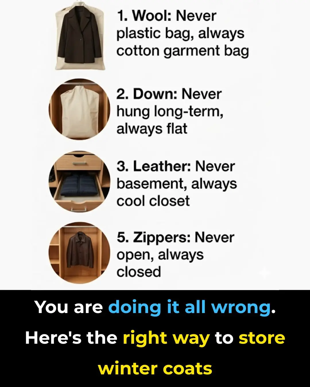 You are doing it all wrong. Here’s the right way to store winter coats