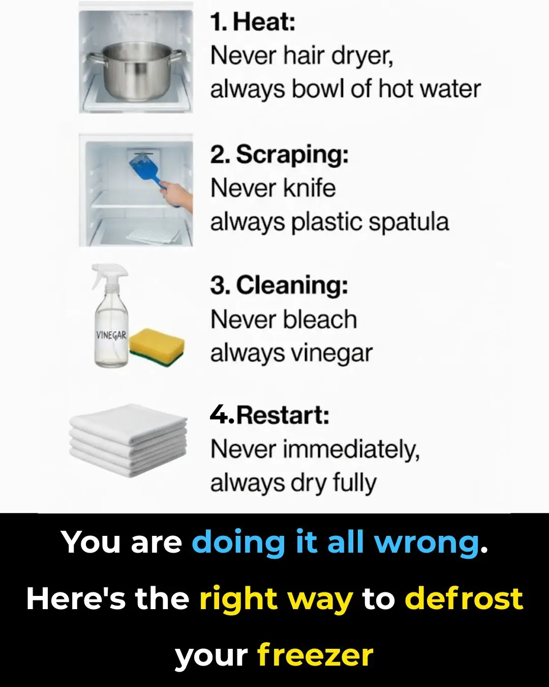 You are doing it all wrong. Here’s the right way to defrost your freezer