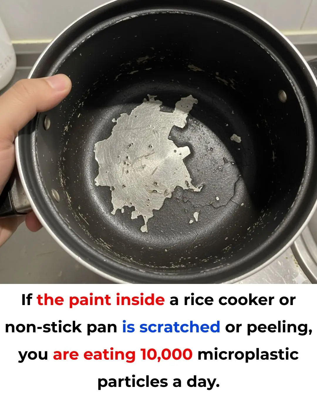If the Non-Stick Coating on Your Pan or Rice Cooker Is Scratched, You’re Eating 10,000 Microplastic Particles a Day