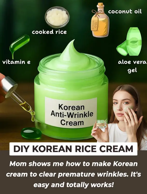 DIY Korean Rice Cream: The Secret to Wrinkle-Free, Glowing Skin Even After 50 – DIY Recipe and Benefits