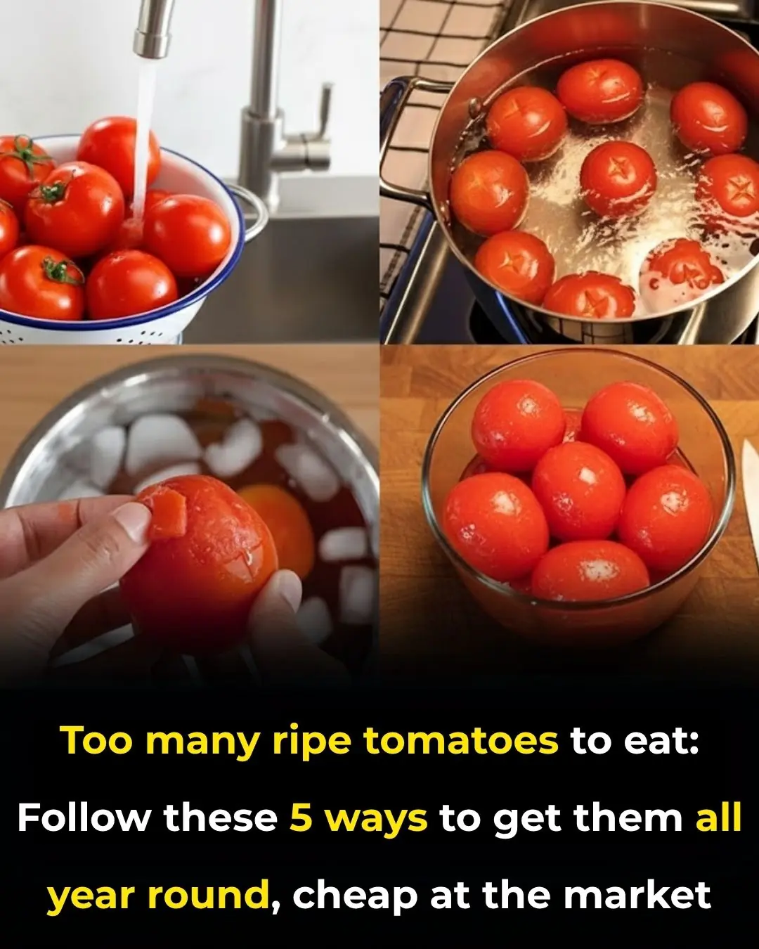 Too Many Ripe Tomatoes? 5 Smart Ways to Preserve Them All Year Round — No Market Trips Needed!