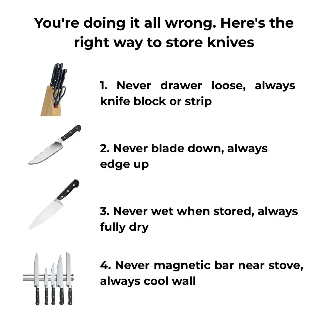 You’re doing it all wrong. Here’s the right way to store knives