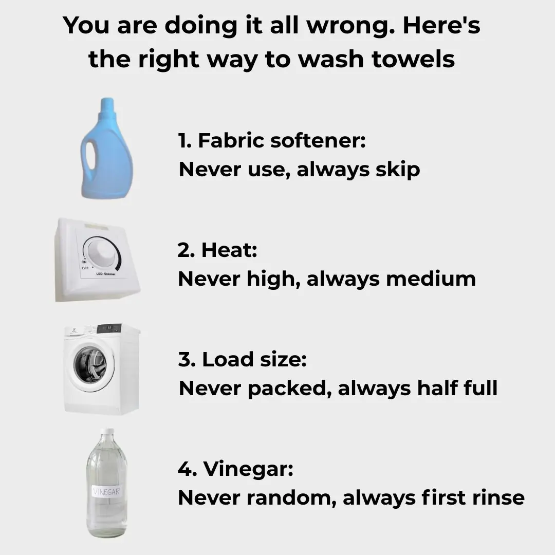 You are doing it all wrong. Here’s the right way to wash towels