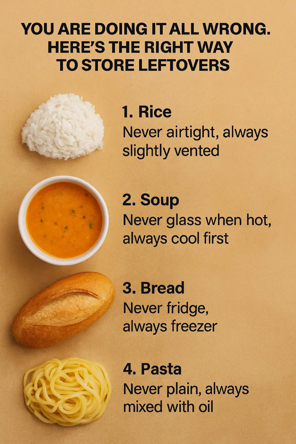 You are doing it all wrong. Here’s the right way to store leftovers