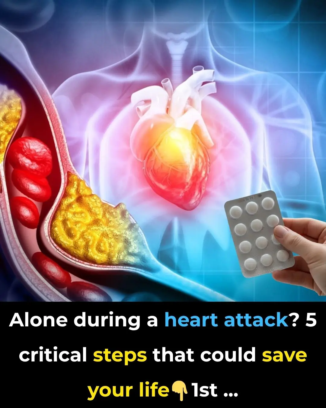 Alone during a heart attack? 5 critical steps that could save your life!