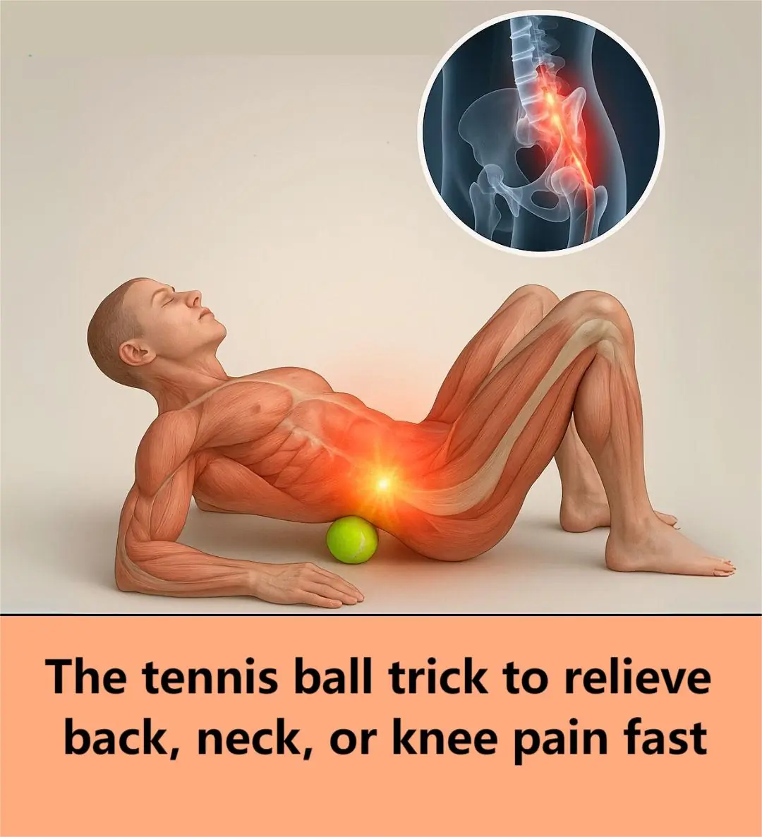 The Tennis Ball Trick That Can Relieve Back, Neck Or Knee Pain In Seconds