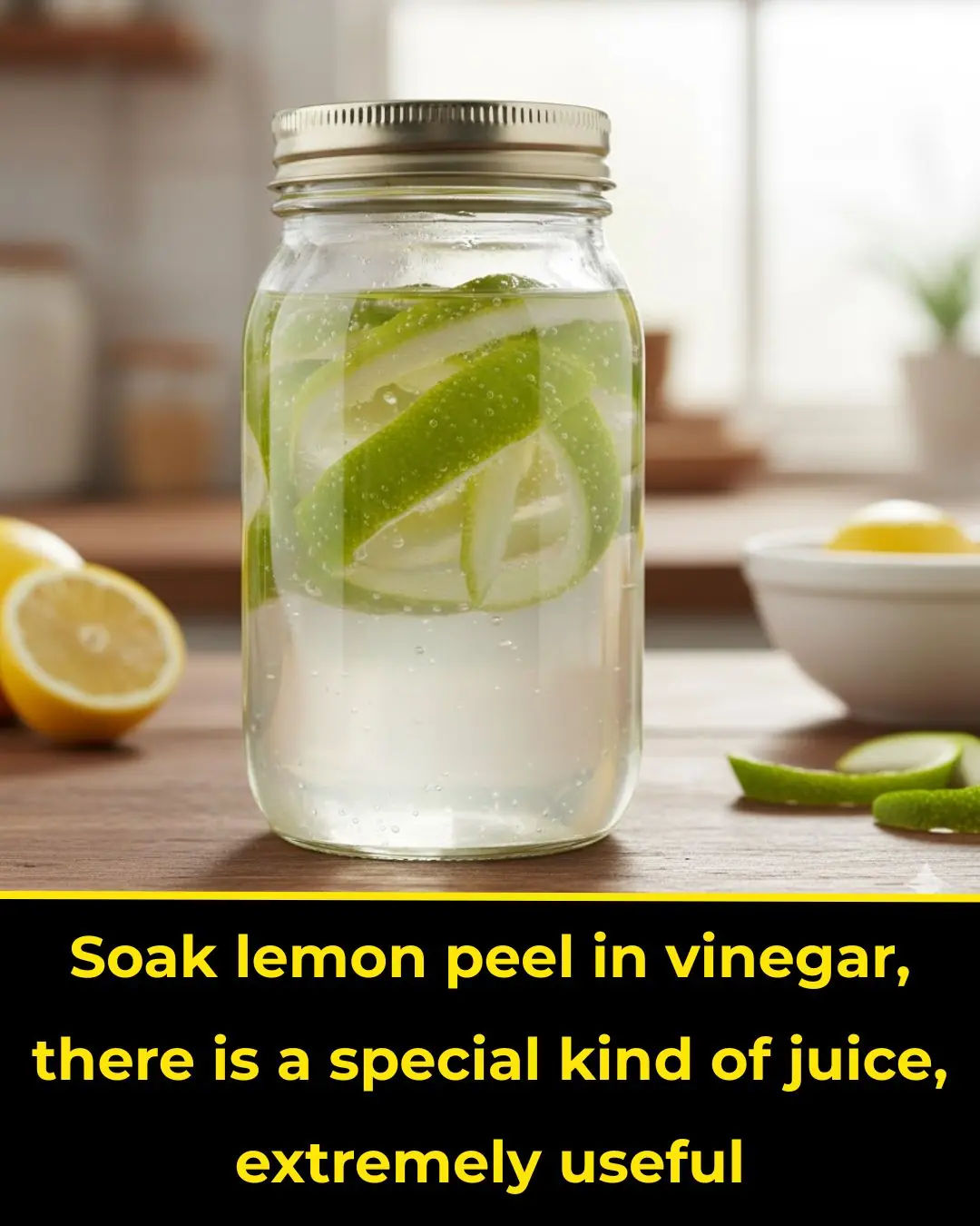 Soak Lemon Peels in Vinegar: A Special, Highly Useful Solution