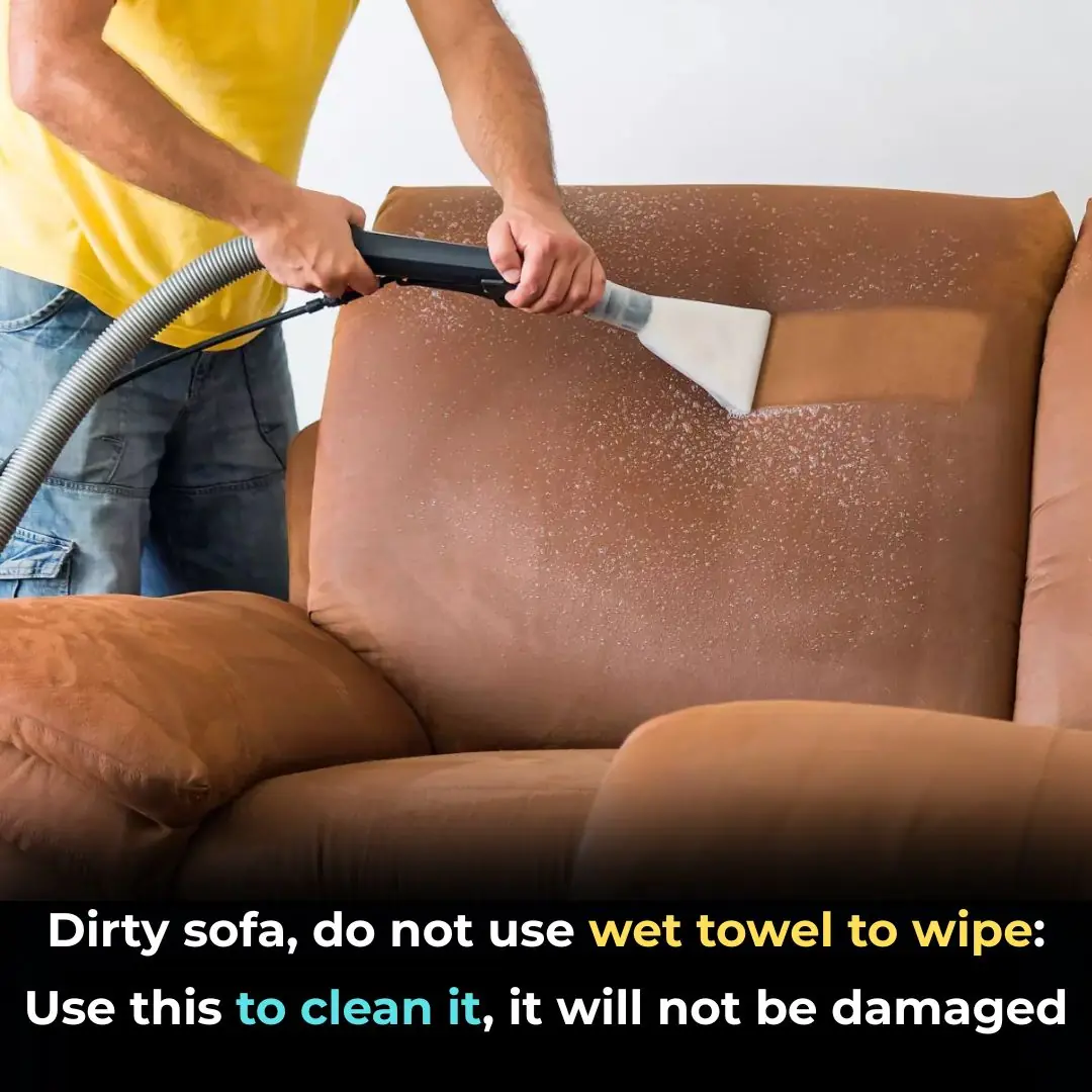Dirty sofa, do not use wet towel to wipe: Use this to clean it, it will not be damaged