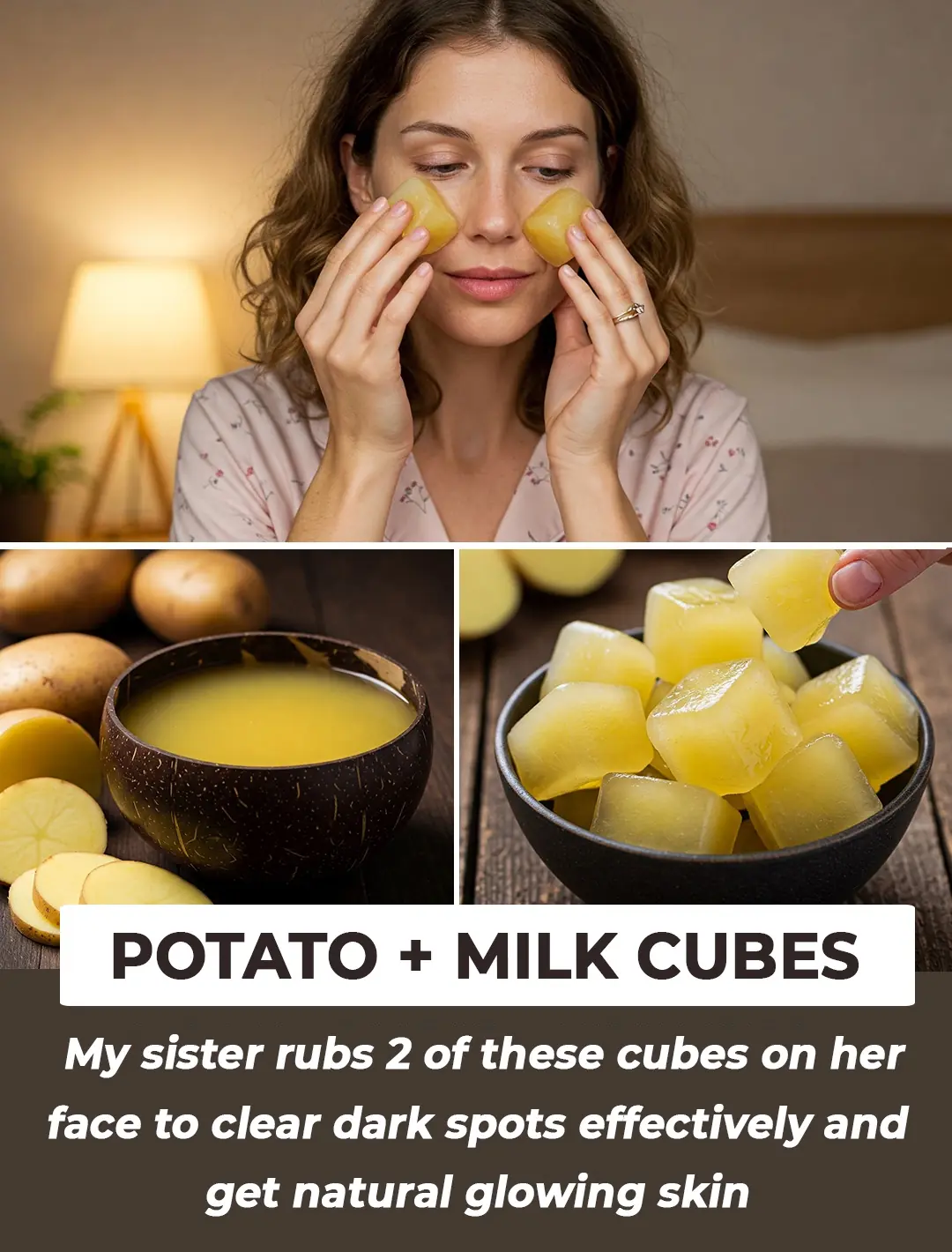 Potato Milk Cubes To Get Spotless Skin