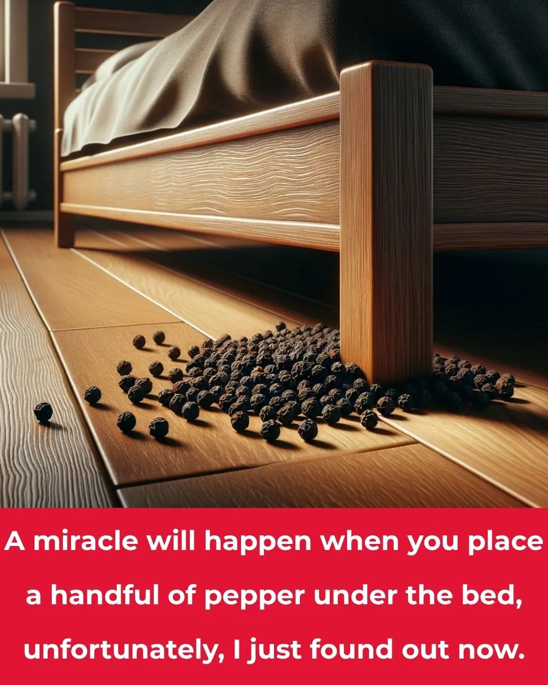 A miracle will happen when you place a handful of pepper under your bed, too bad I just found out 👇👇👇