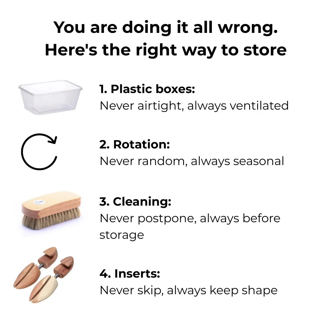 You are doing it all wrong. Here's the right way to store shoes