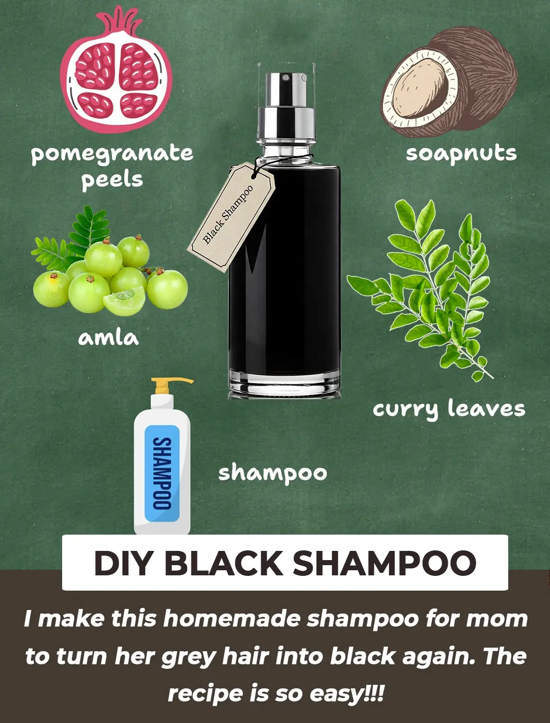 2 Mins Black Shampoo For Grey Hair