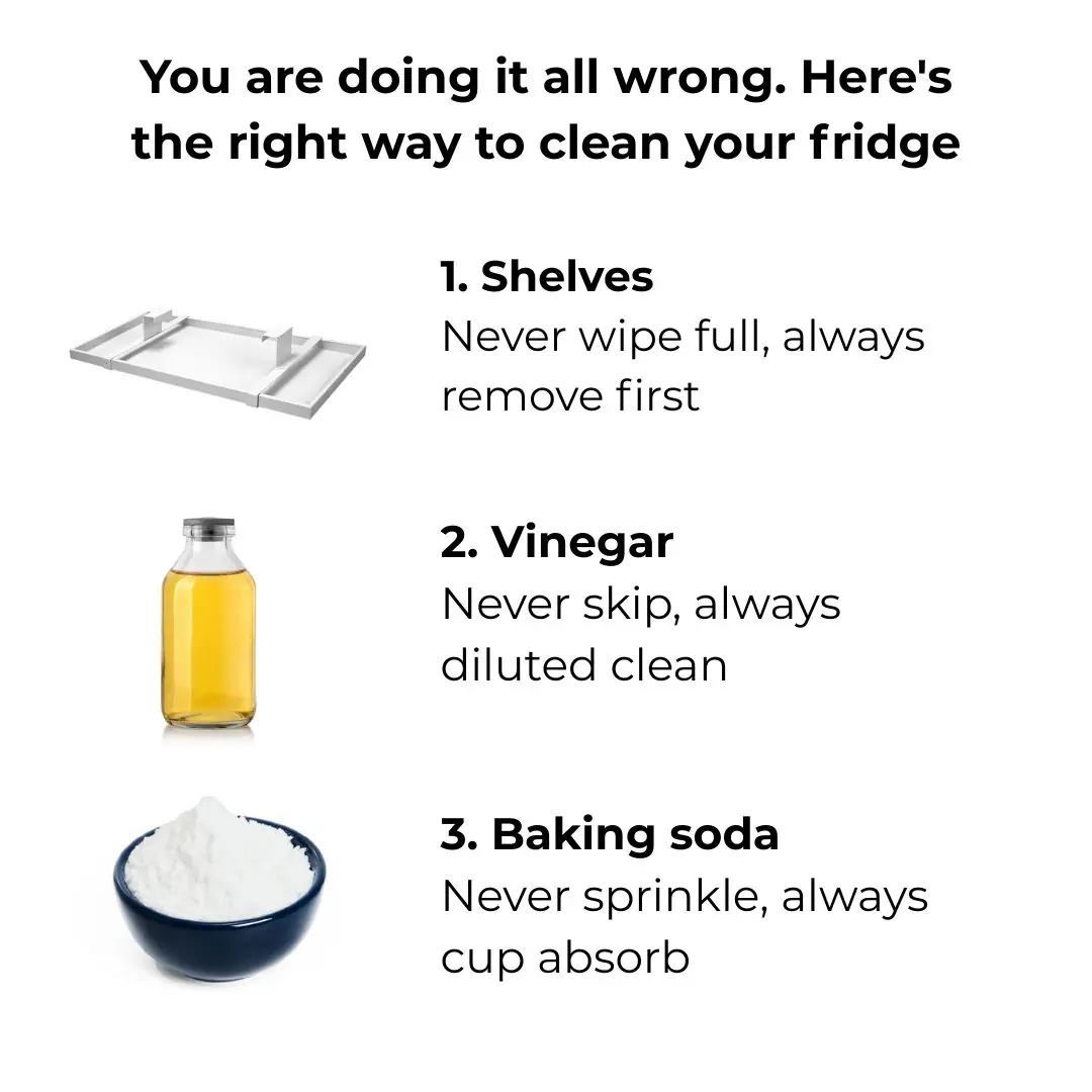 You are doing it all wrong. Here's the right way to clean your fridge