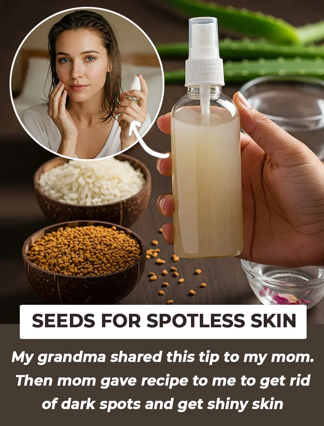 Rice water & Methi Dana Toner for Glowing Skin